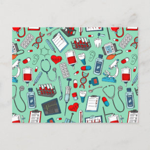 Carte Postale Infirmière, Docteur, Thème professionnel Médicale