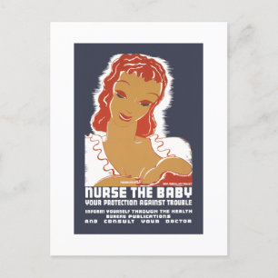 Carte Postale Infirmière du bébé