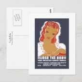 Carte Postale Infirmière du bébé (Devant / Derrière)
