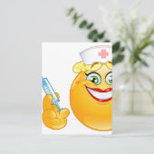 Carte Postale infirmière émoji (Debout devant)