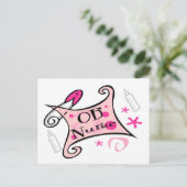 Carte Postale Infirmière en obstétrique (Debout devant)