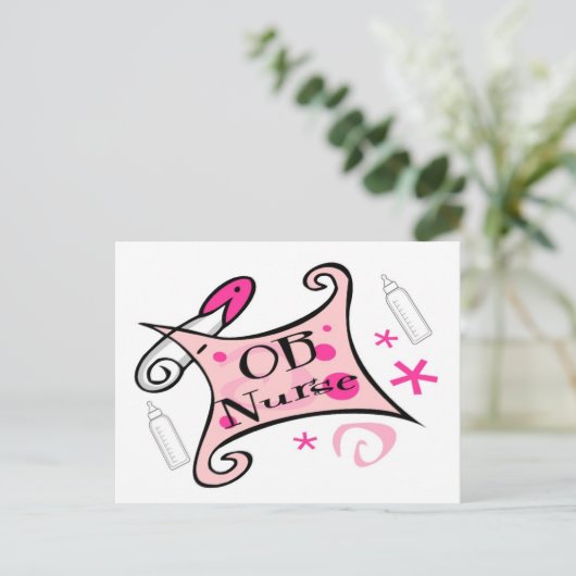 Carte Postale Infirmière en obstétrique (Debout devant)