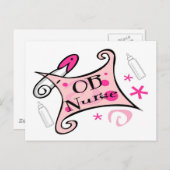 Carte Postale Infirmière en obstétrique (Devant / Derrière)