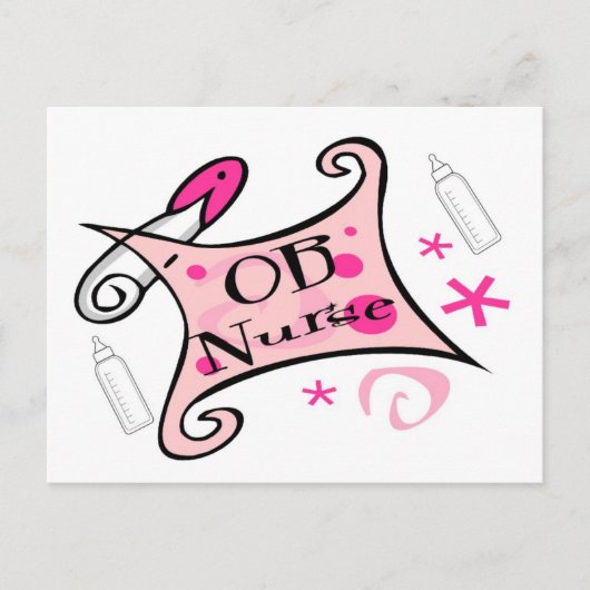 Carte Postale Infirmière en obstétrique (Devant)