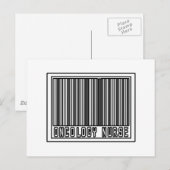 Carte Postale Infirmière en oncologie du code barre (Devant / Derrière)
