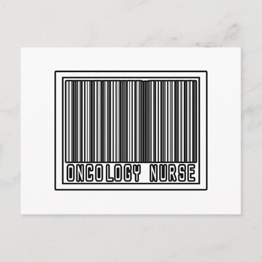 Carte Postale Infirmière en oncologie du code barre (Devant)