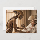 Carte Postale Infirmière extraterrestre (Devant / Derrière)