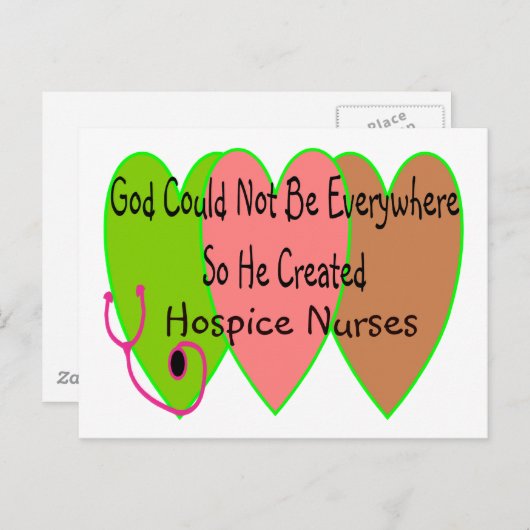 Carte Postale Infirmière Hospice "Dieu ne pouvait être partout" (Devant / Derrière)