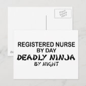 Carte Postale Infirmière inscrite Morte Ninja (Devant / Derrière)