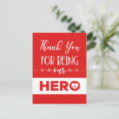 Carte Postale Infirmière Merci Héros (Debout devant)