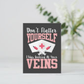 Carte Postale Infirmière - Ne vous croyez pas que je regardais v (Debout devant)