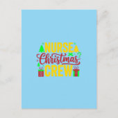 Carte Postale Infirmière Noël Crew Art numérique Design (Devant)