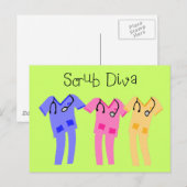 Carte Postale Infirmière ou Scub Médicale (Devant / Derrière)