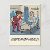 Carte Postale Infirmière Outragée Criant Après Patient Sous Le C (Devant)