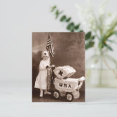 Carte Postale Infirmière patriotique 1917 (Debout devant)