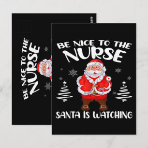 Carte Postale Infirmière Père Noël