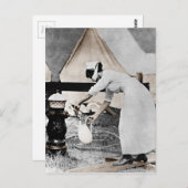 Carte Postale Infirmière Pompage d'eau (Devant / Derrière)