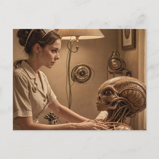 Carte Postale Infirmière pour un Alien (Devant)