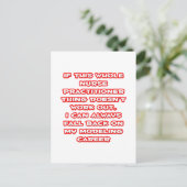 Carte Postale Infirmière Praticien Humour ... Modélisation de la (Debout devant)