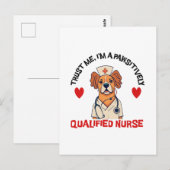 Carte Postale Infirmière qualifiée Pawsitively (Devant / Derrière)