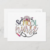 Carte Postale Infirmière scolaire (Devant / Derrière)