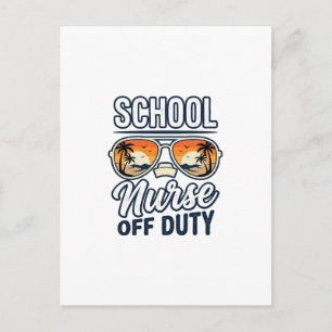 Carte Postale Infirmière scolaire hors service chemise de lunett