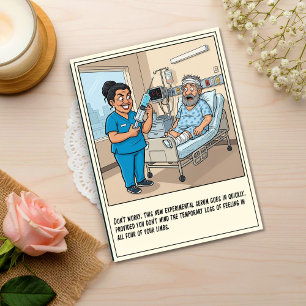 Carte Postale Infirmière sinistre prépare l'injection pour un pr