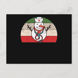 Carte Postale Infirmière Snow-Man Infirmière RN