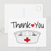 Carte Postale Infirmière stéthoscope Médicale Merci de soins inf (Devant / Derrière)