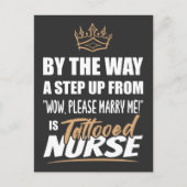 Carte Postale Infirmière tatouée est le summum de l'attrait. Cad (Devant)