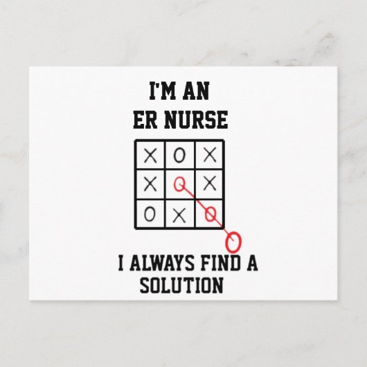 Carte Postale Infirmière Urgences Je Trouve Toujours Une Solutio (Devant)