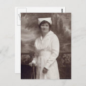 Carte Postale Infirmière vintage (Devant / Derrière)