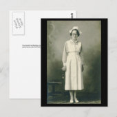 Carte postale infirmière vintage (Devant / Derrière)