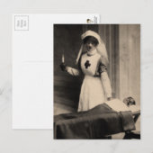 Carte Postale Infirmière vintage (Devant / Derrière)