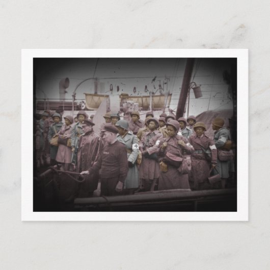 Carte Postale Infirmières afro-américaines en navire (Devant)