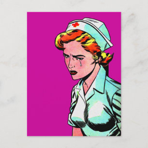 Carte Postale Infirmières et infirmiers - Illustration Vintage