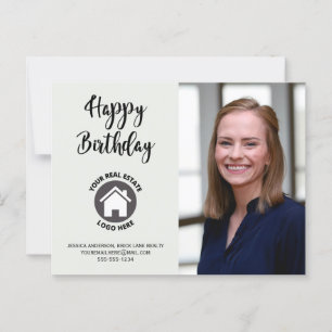 Carte Postale Info de contact pour joyeux anniversaire Photo Imm