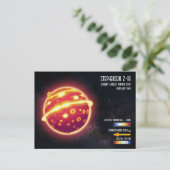 Carte Postale Infographie de science spatiale sur la plus grande (Debout devant)