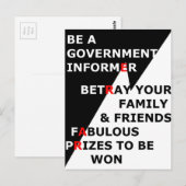 Carte Postale Informateur du gouvernement (Devant / Derrière)