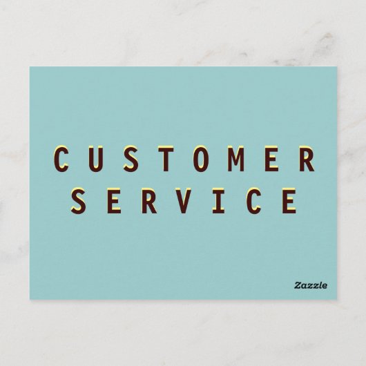 Carte Postale Information de contact du service client (Dos)