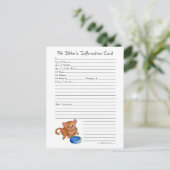 Carte postale Information de l'animal de compagnie (Debout devant)