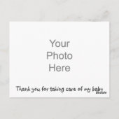 Carte postale Information de l'animal de compagnie (Dos)