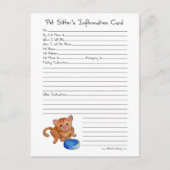 Carte postale Information de l'animal de compagnie (Devant)