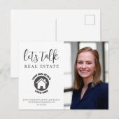 Carte Postale Informations de contact White Photo Immobilier (Devant / Derrière)