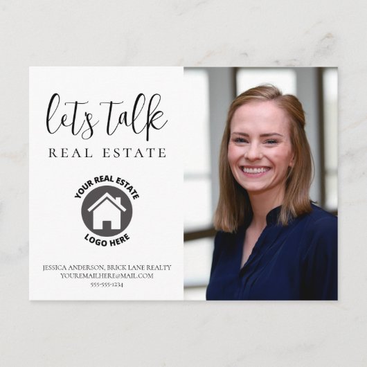 Carte Postale Informations de contact White Photo Immobilier (Devant)