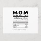 Carte Postale Informations nutritionnelles Maman (Devant)