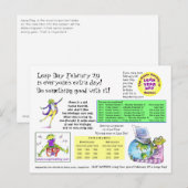 Carte Postale Informations sur le jour intercalaire à envoyer (Devant / Derrière)