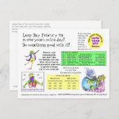 Carte Postale Infos à envoyer pour le jour bissextile (Devant / Derrière)