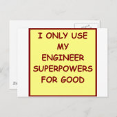 Carte Postale ingénierie (Devant / Derrière)