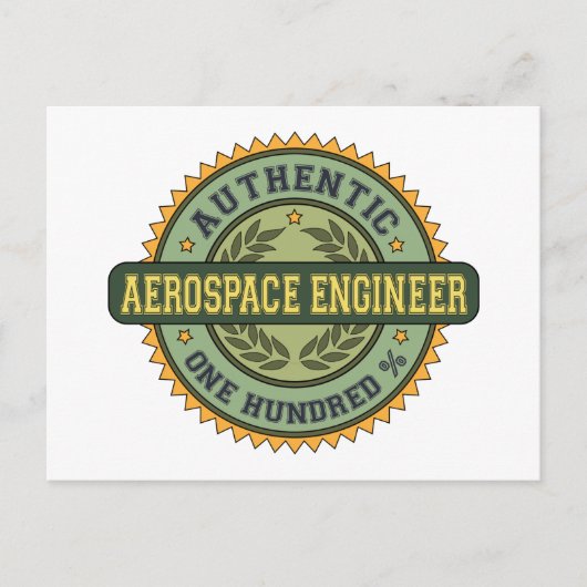 Carte Postale Ingénieur aérospatial authentique (Devant)